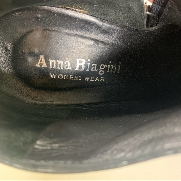 ANNA BIAGINI Patent Leather Reptile Print Chunky Heel Bootie - Picture 11 of 11